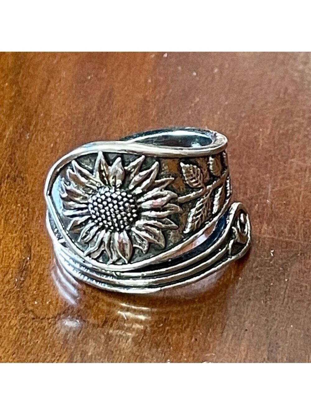 Boho Floral Daisy or Sunflower Spoon Ring #764